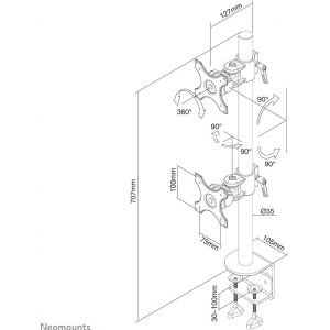 Newstar flatscreen bureausteun (Per stuk)