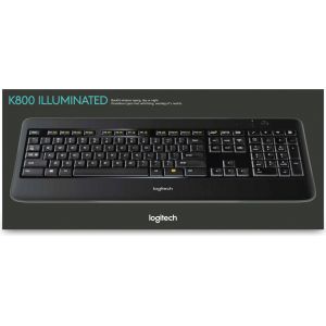 Logitech K800 toetsenbord RF Draadloos QWERTY US International Zwart (Per stuk)