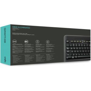 Logitech K800 toetsenbord RF Draadloos QWERTY US International Zwart (Per stuk)