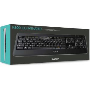 Logitech K800 toetsenbord RF Draadloos QWERTY US International Zwart (Per stuk)