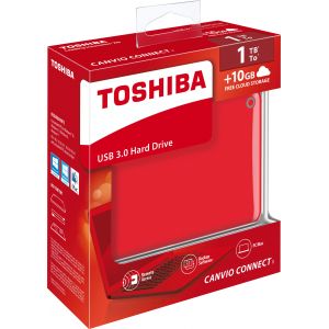 Toshiba Canvio Connect II 500GB 500GB Rood externe harde schijf (Per stuk)