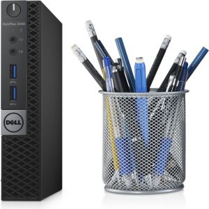 DELL OptiPlex 3040m 2.9GHz G4400T 1.2L  maat pc Zwart Mini PC (Per stuk)