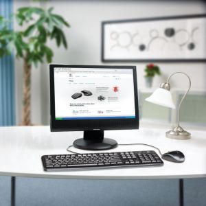 Logitech Desktop MK120 USB QWERTY US International Zwart (Per stuk)