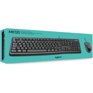 Logitech Desktop MK120 USB QWERTY US International Zwart (Per stuk)