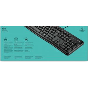 Logitech Keyboard K120 for Business toetsenbord USB QWERTY US International Zwart (Per stuk)