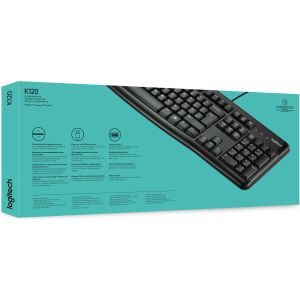 Logitech Keyboard K120 for Business toetsenbord USB QWERTY US International Zwart (Per stuk)