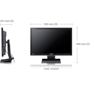 Samsung 24 inch monitor Zilver LS24A450BWG (Per stuk)