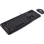 Logitech Toetsenbord en muis MK120 USB QWERTY US International Zwart (Per stuk)