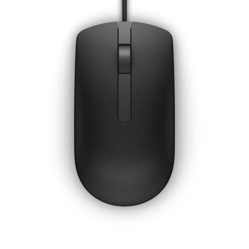 DELL MS116 muis USB Optisch 1000 DPI Ambidextrous. (Per stuk)