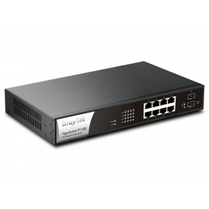 DrayTek VigorSwitch P1100 8 poorts Gigabit PoE switch (Per stuk)