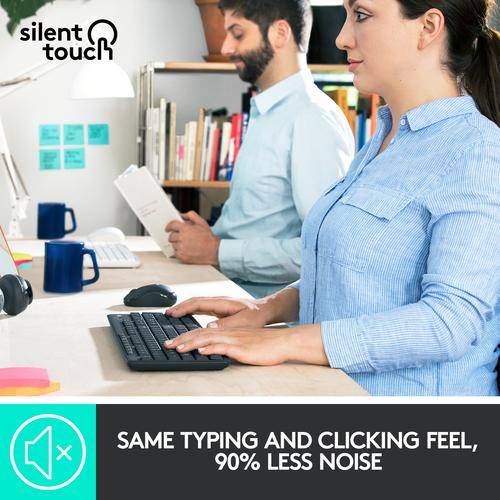  Logitech MK295 Silent draadloos toetsenbord QWERTY (Per stuk)
