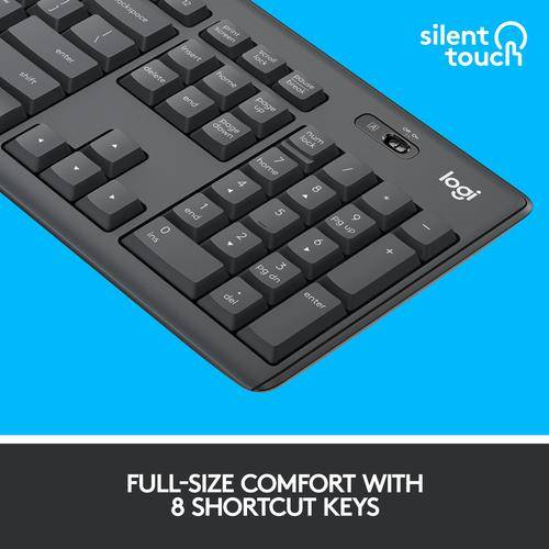  Logitech MK295 Silent draadloos toetsenbord QWERTY (Per stuk)