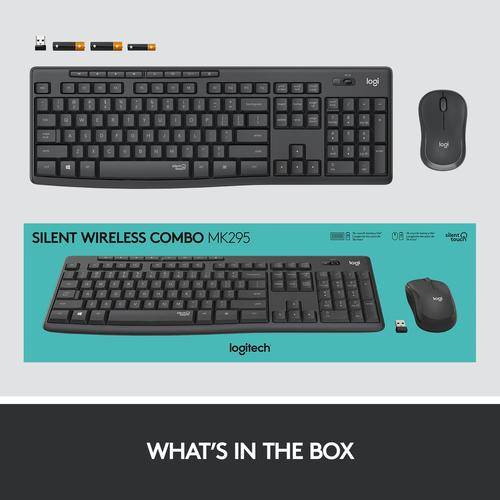  Logitech MK295 Silent draadloos toetsenbord QWERTY (Per stuk)