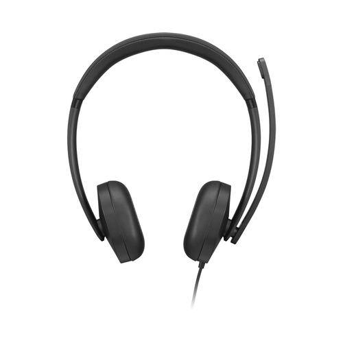 Lenovo VoIP Headset 5000 Bedraad Hoofdband Kantoor/callcenter USB Type-C Zwart (Per stuk)