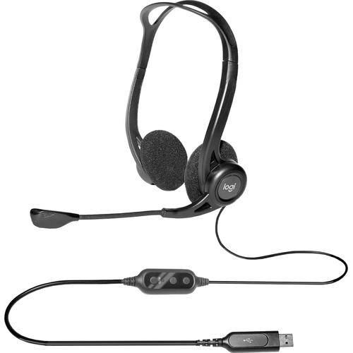 Logitech  960 USB Headset 981-000100 hoofdtelefoon Type-A Zwart (Per stuk)