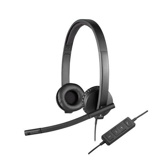 Logitech  960 USB Headset 981-000100 hoofdtelefoon Type-A Zwart  (Per stuk)