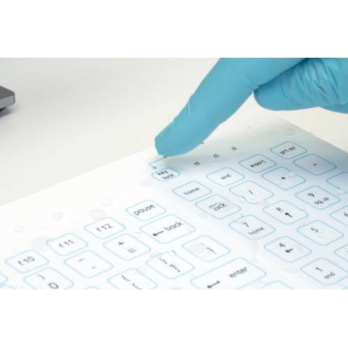 Purekeys medisch keyboard 104 toetsen USB wit (Per stuk)