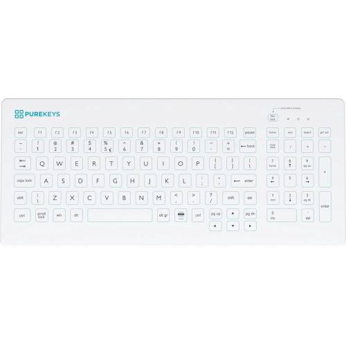 Purekeys medisch keyboard 104 toetsen USB wit (Per stuk)
